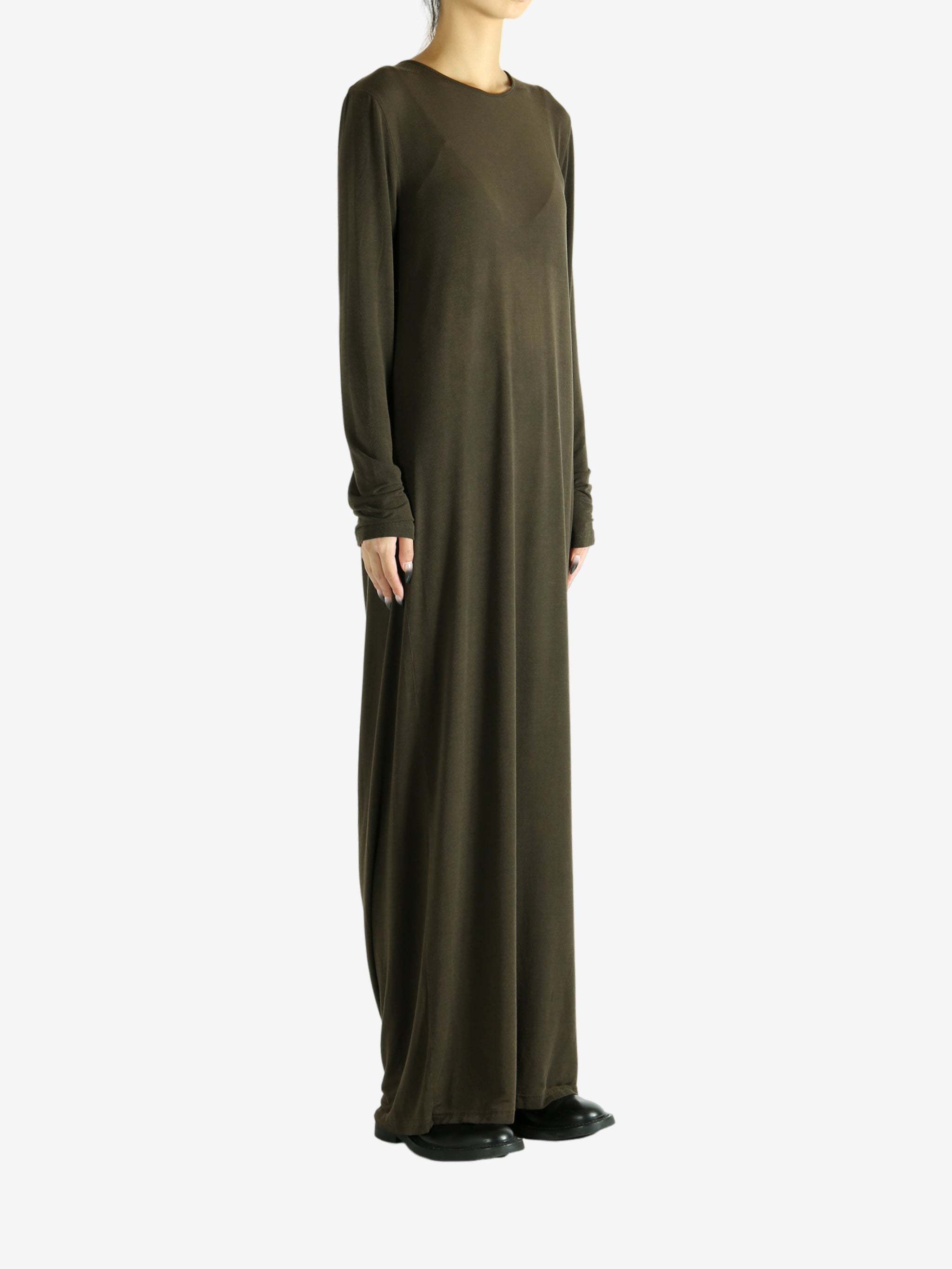 Uma Wang Long Sleeve Dress In Green
