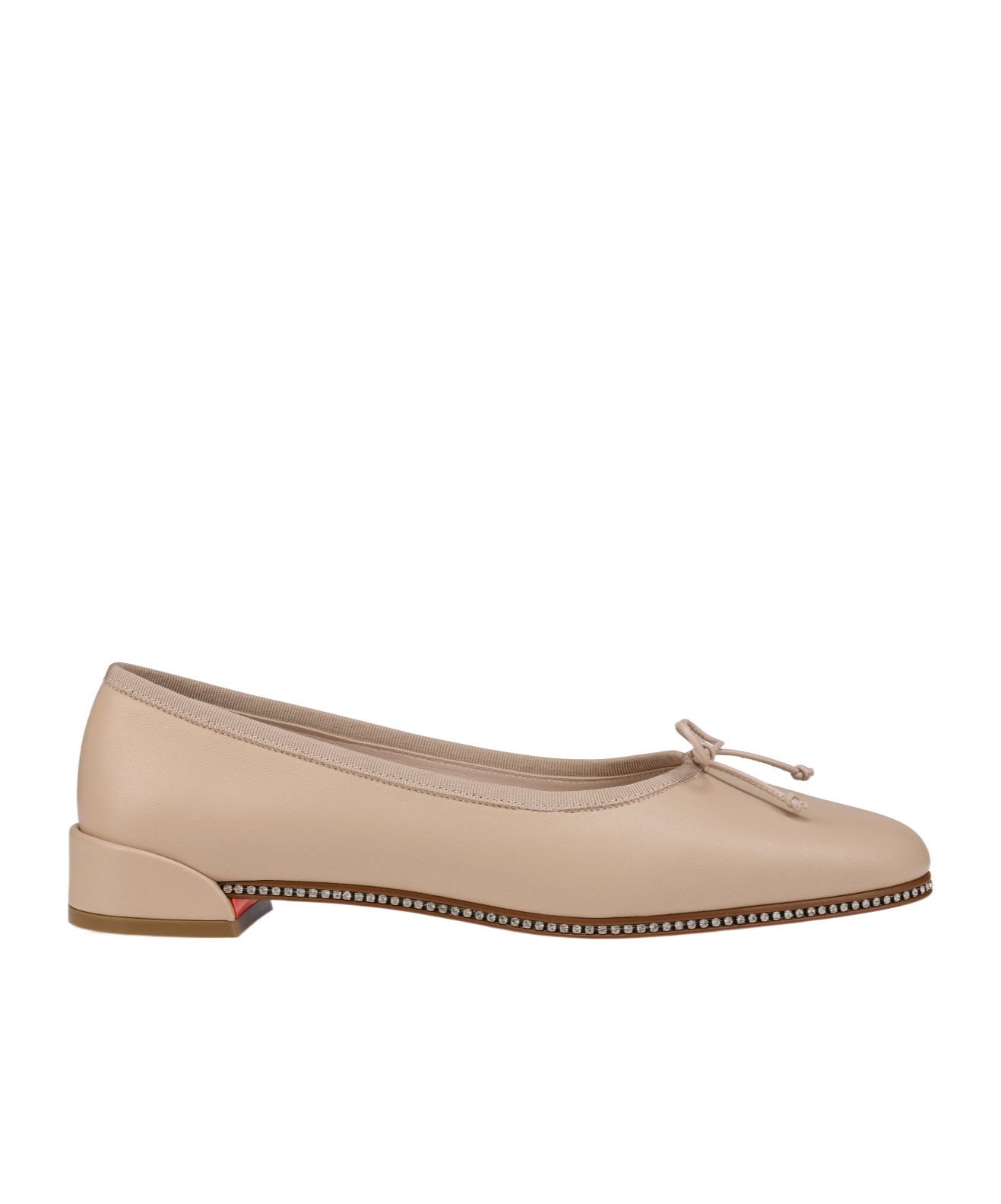 Christian Louboutin Round-toed Ballet Flats In Neutral