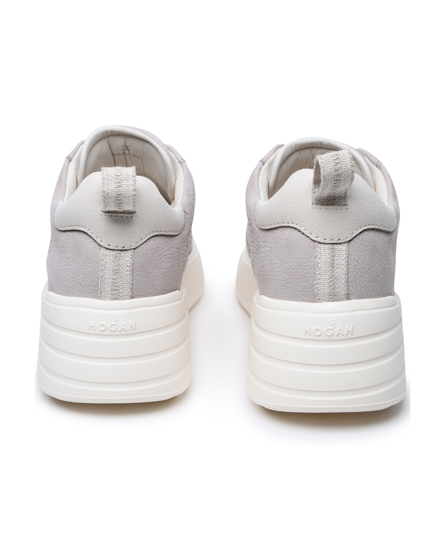 Hogan Beige Suede Sneakers In Gray