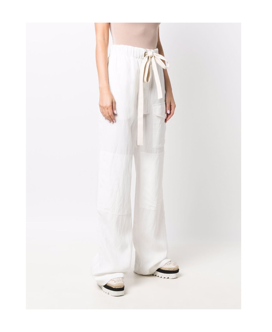 Stella Mccartney Drawstring Casual Trousers In White
