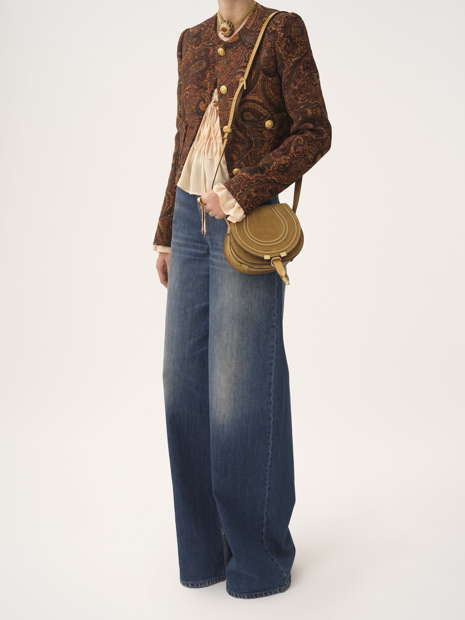 Chloé Small Flap Shoulder Bag In Brown