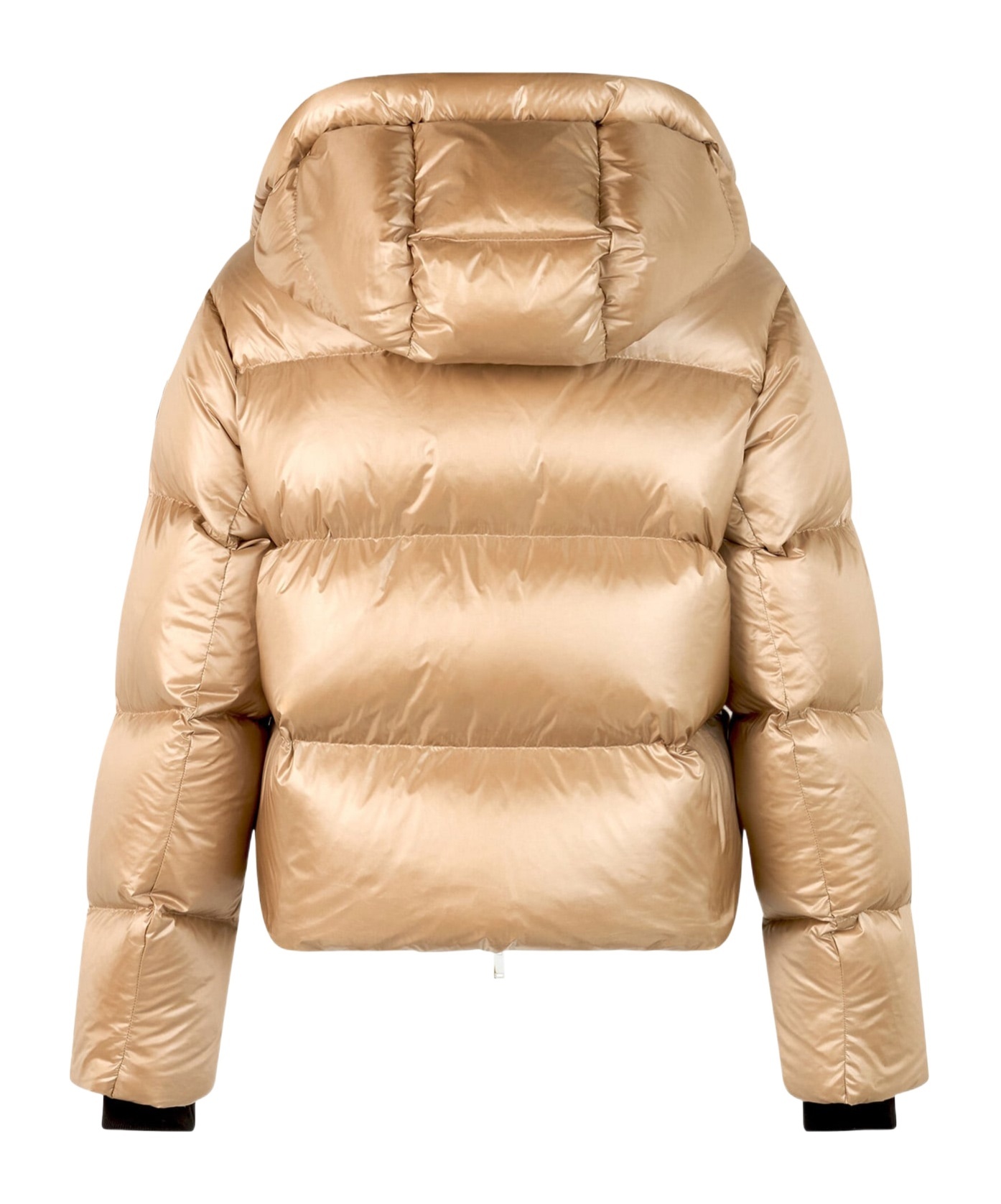 Moose Knuckles Hooded Down Jacket In Nude