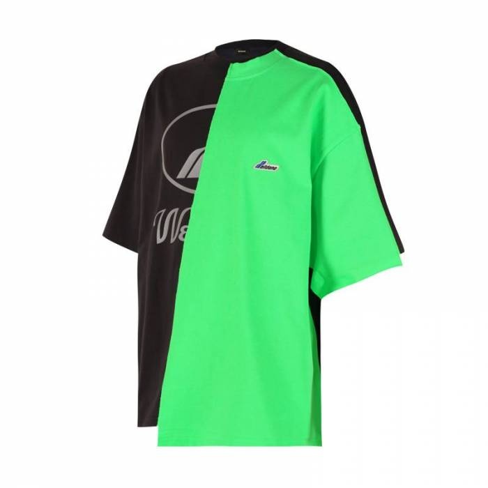 We11 Done Remake Reflective Logo-printed T-shirt In Green