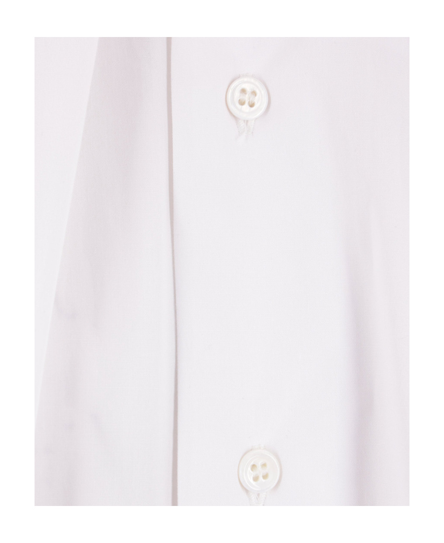 Mm6 Maison Margiela Cotton Poplin Shirt Dress In White
