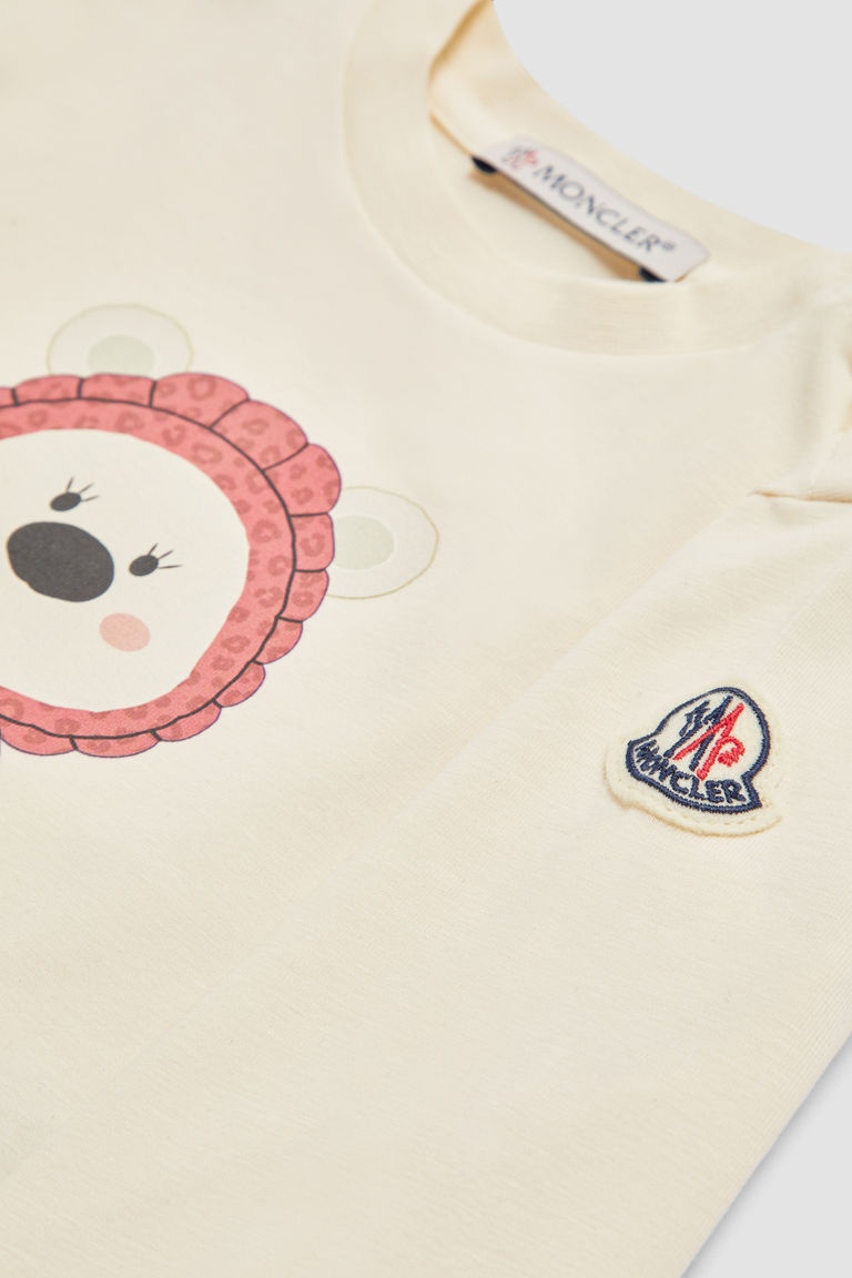 Moncler Printed Long-sleeved T-shirt In Nude