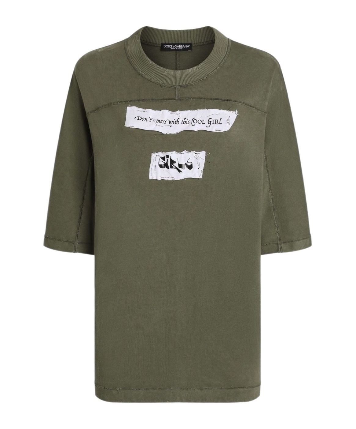 Dolce & Gabbana Cotton Jersey T-shirt In Green