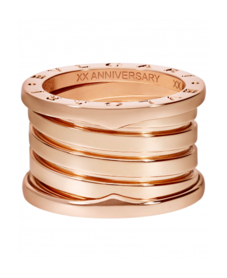 Bvlgari Rose Gold B. Zero1 Ring In Yellow