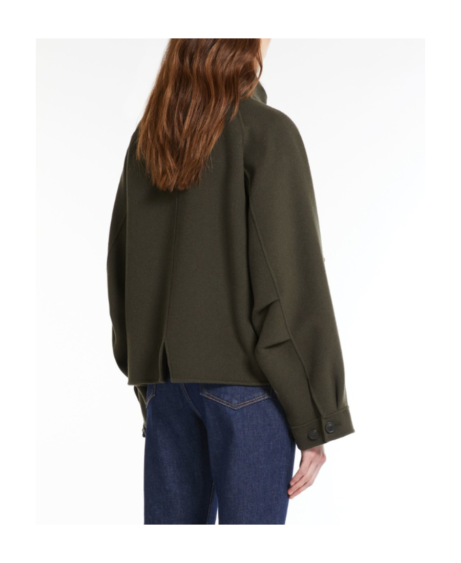 Weekend Max Mara Yais Wool Jacket In Green