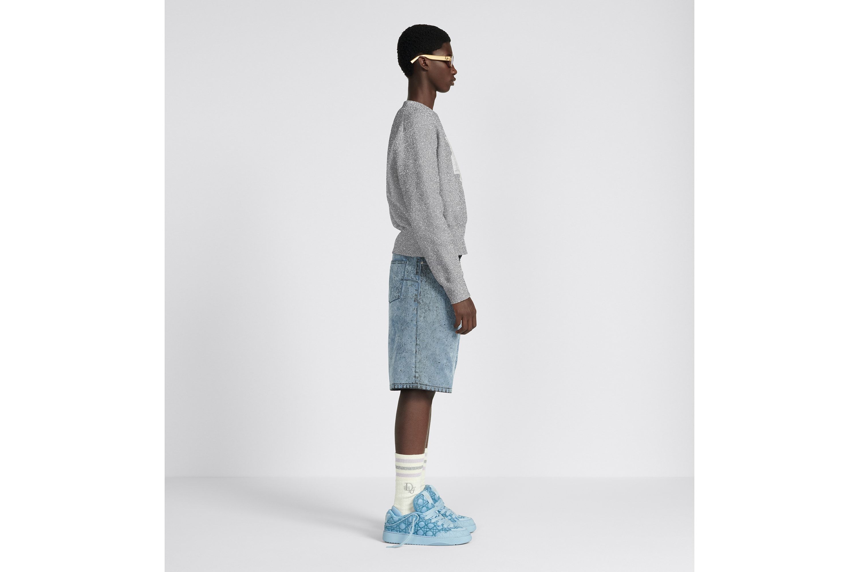Dior Logo Shorts In Gray
