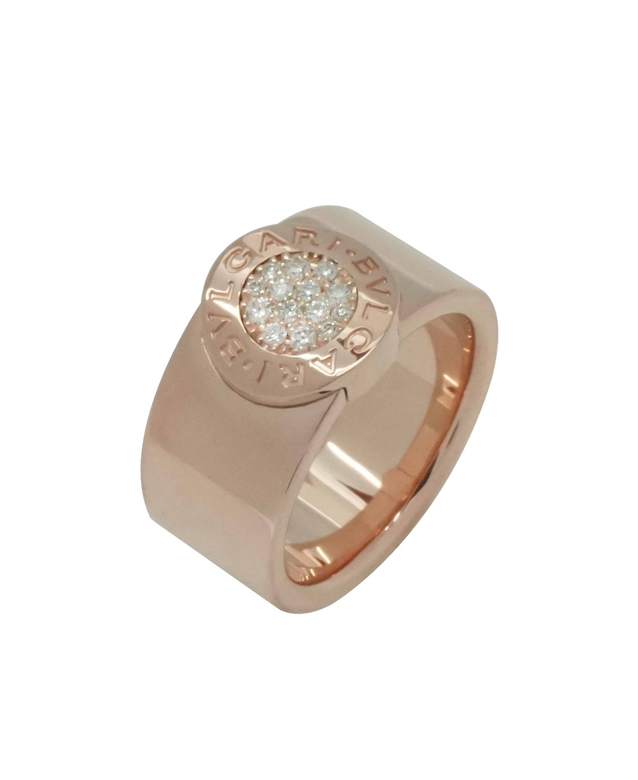 Bvlgari Logo Ring In Yellow