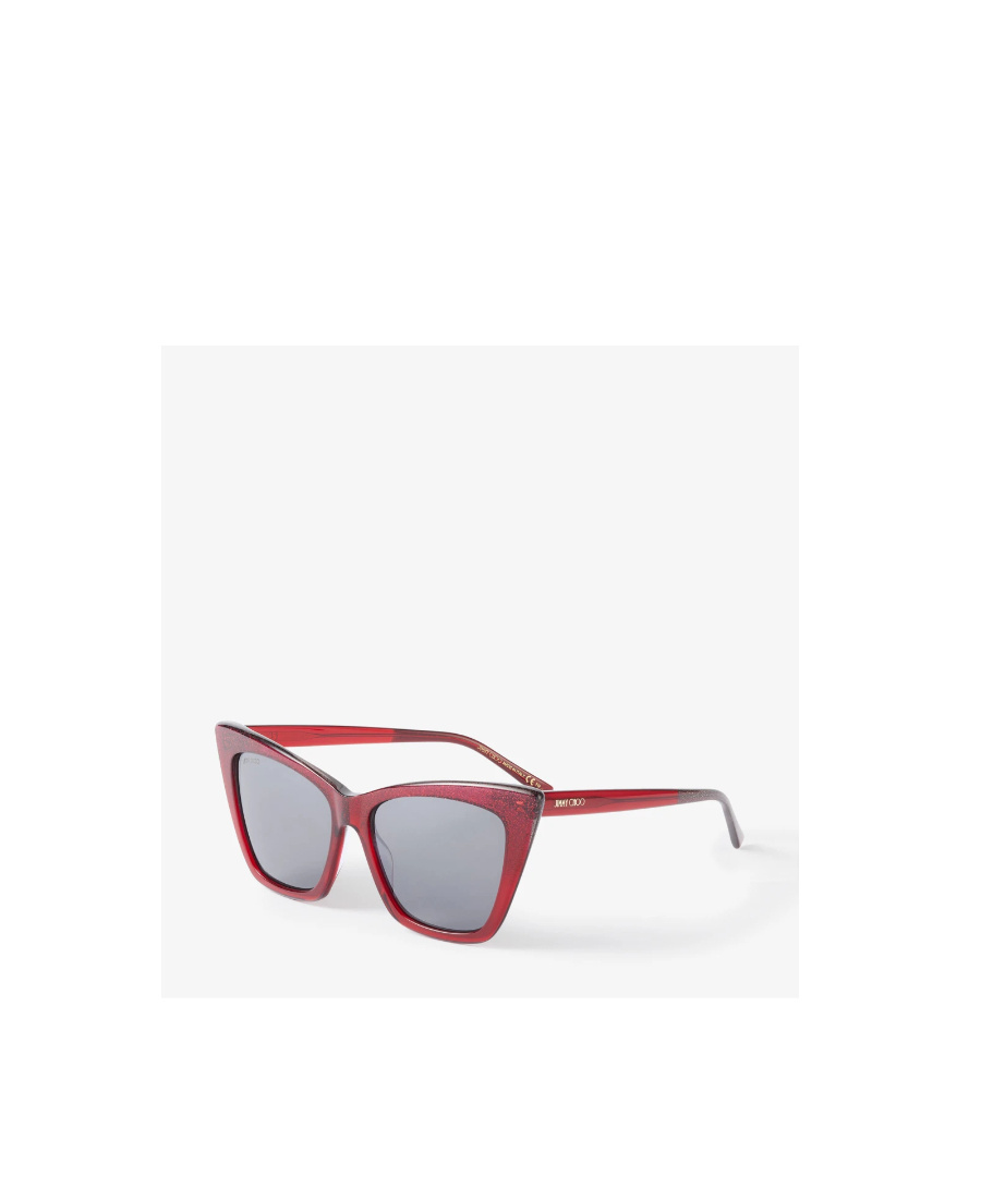 Jimmy Choo Cat's Eye Sunglasses In Gray