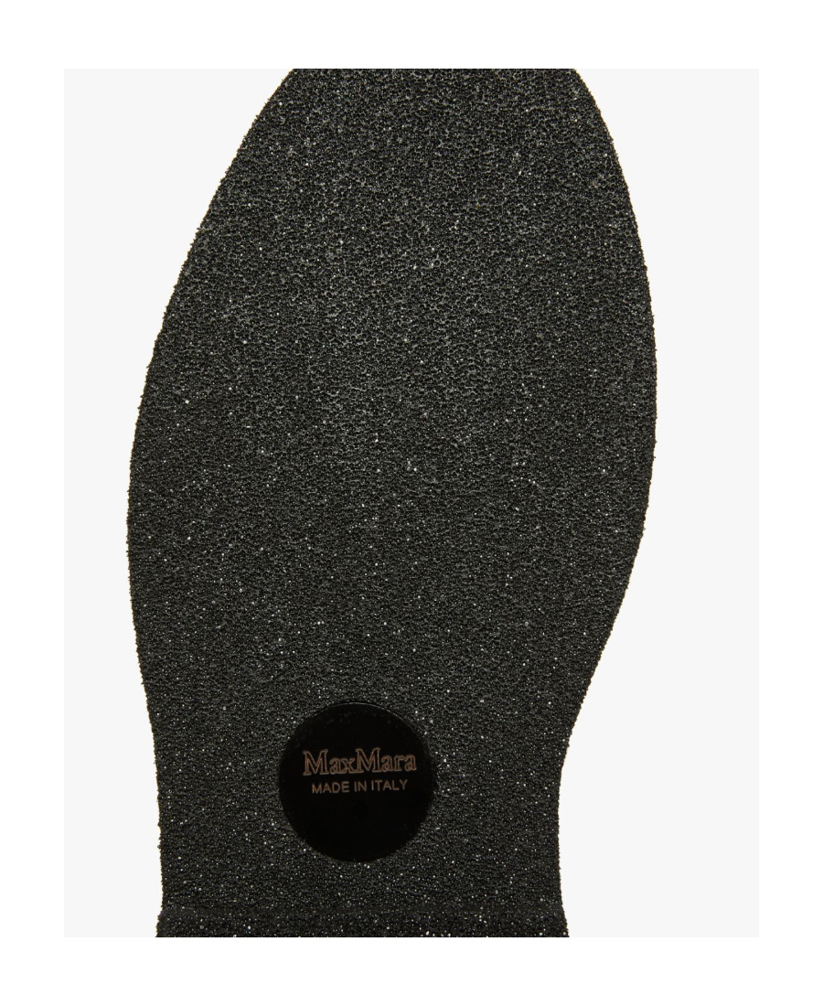 Max Mara Round-headed Love Shoes In Brown