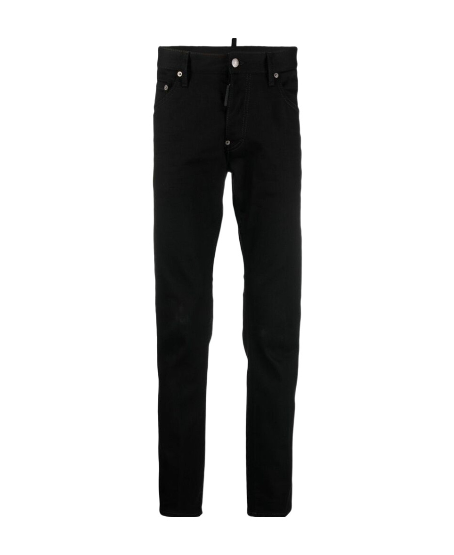Dsquared2 Cotton Cargo Trouser With Logo Patch In Black