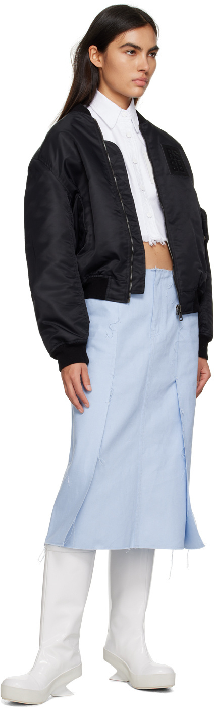 RAF SIMONS LOGO-PATCH CROPPED SHIRT