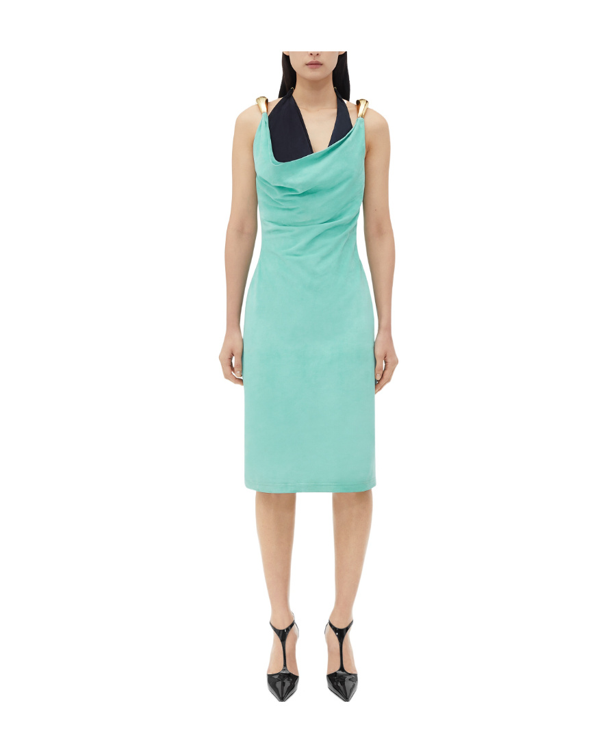 slim fit dress slacks Bottega Veneta Green Knit Tank Dress main image 0