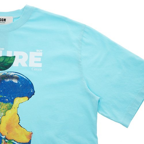 Msgm Item O-neck Short-sleeved T-shirt In Blue