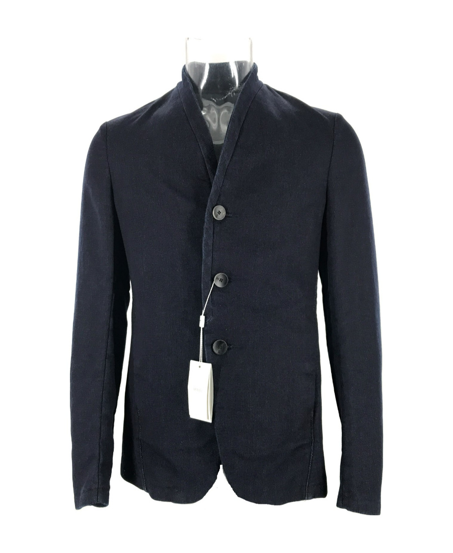 Armani Collezioni Long-sleeved Casual Jacket In Black