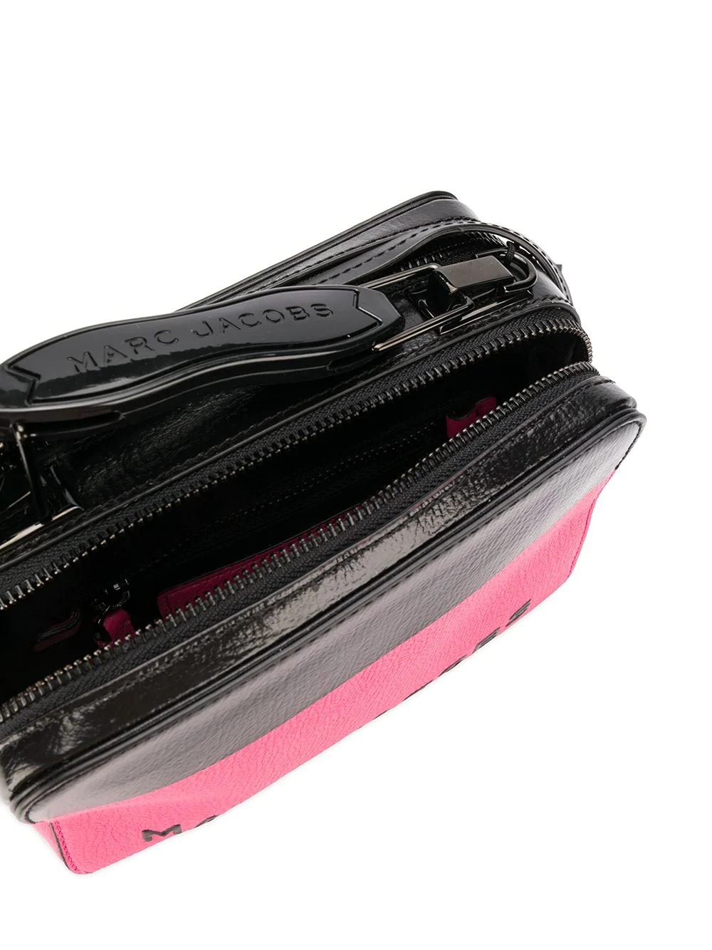 Marc Jacobs Logo Zipper Shoulder Bag In Pink