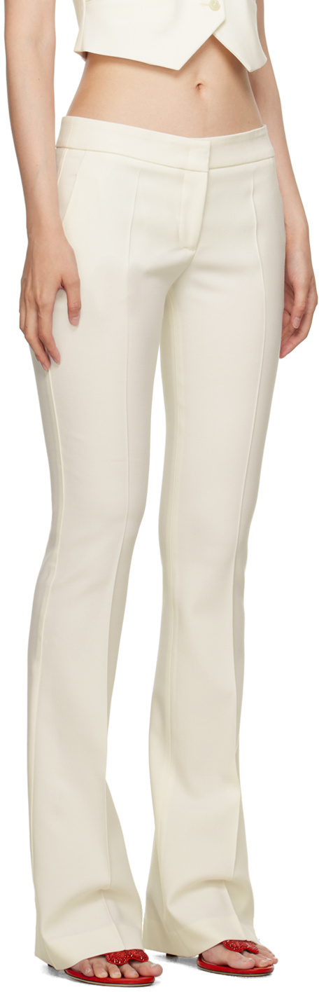 Blumarine White Flared Trousers In White