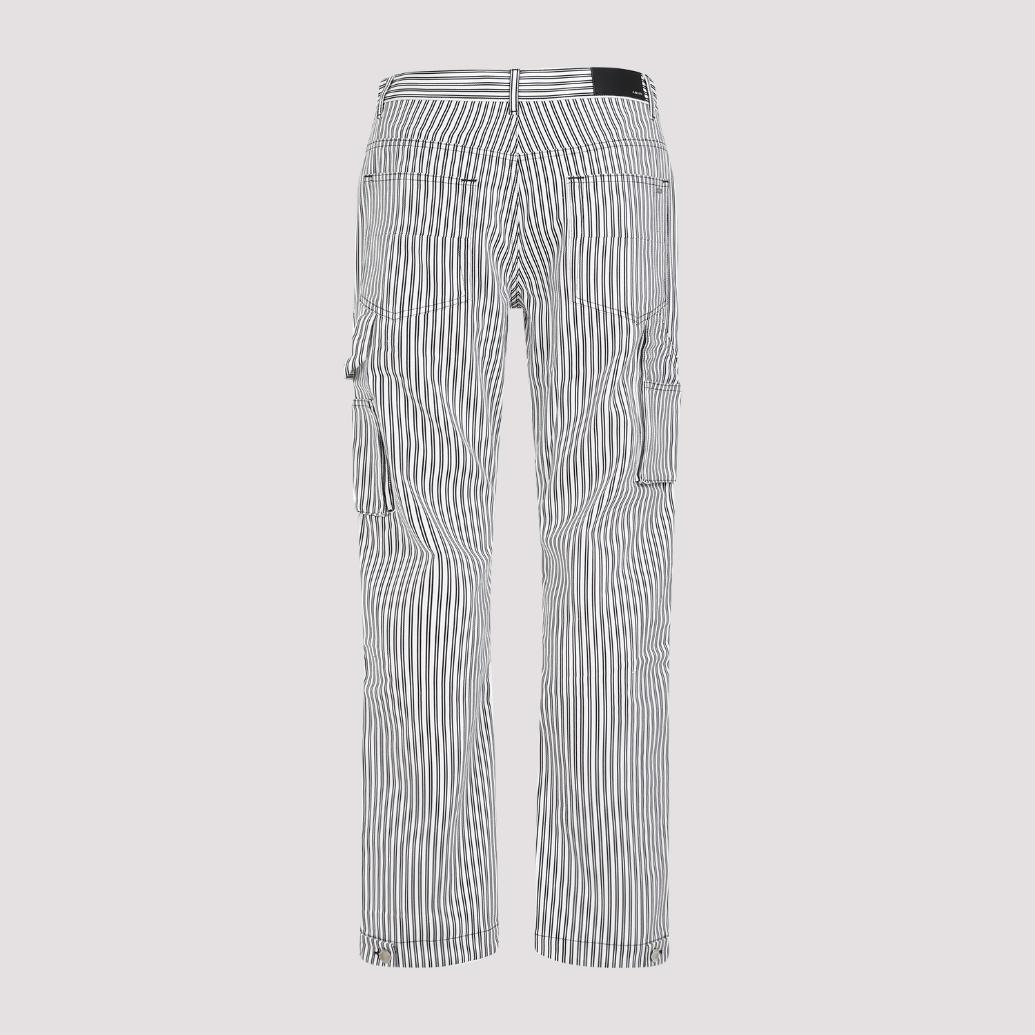 Amiri Striped Cotton Carpenter Pant In Gray