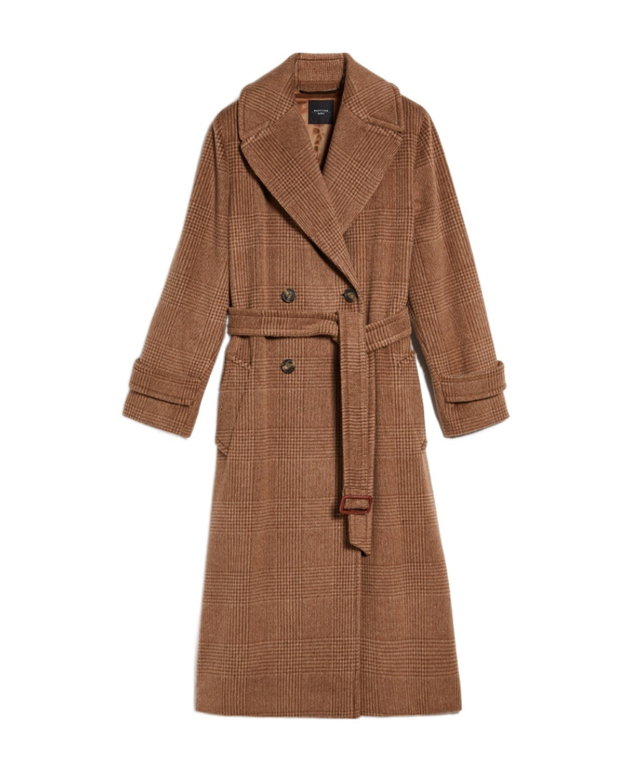 Weekend Max Mara Wool Alpaca Double Breasted Coat In Brown