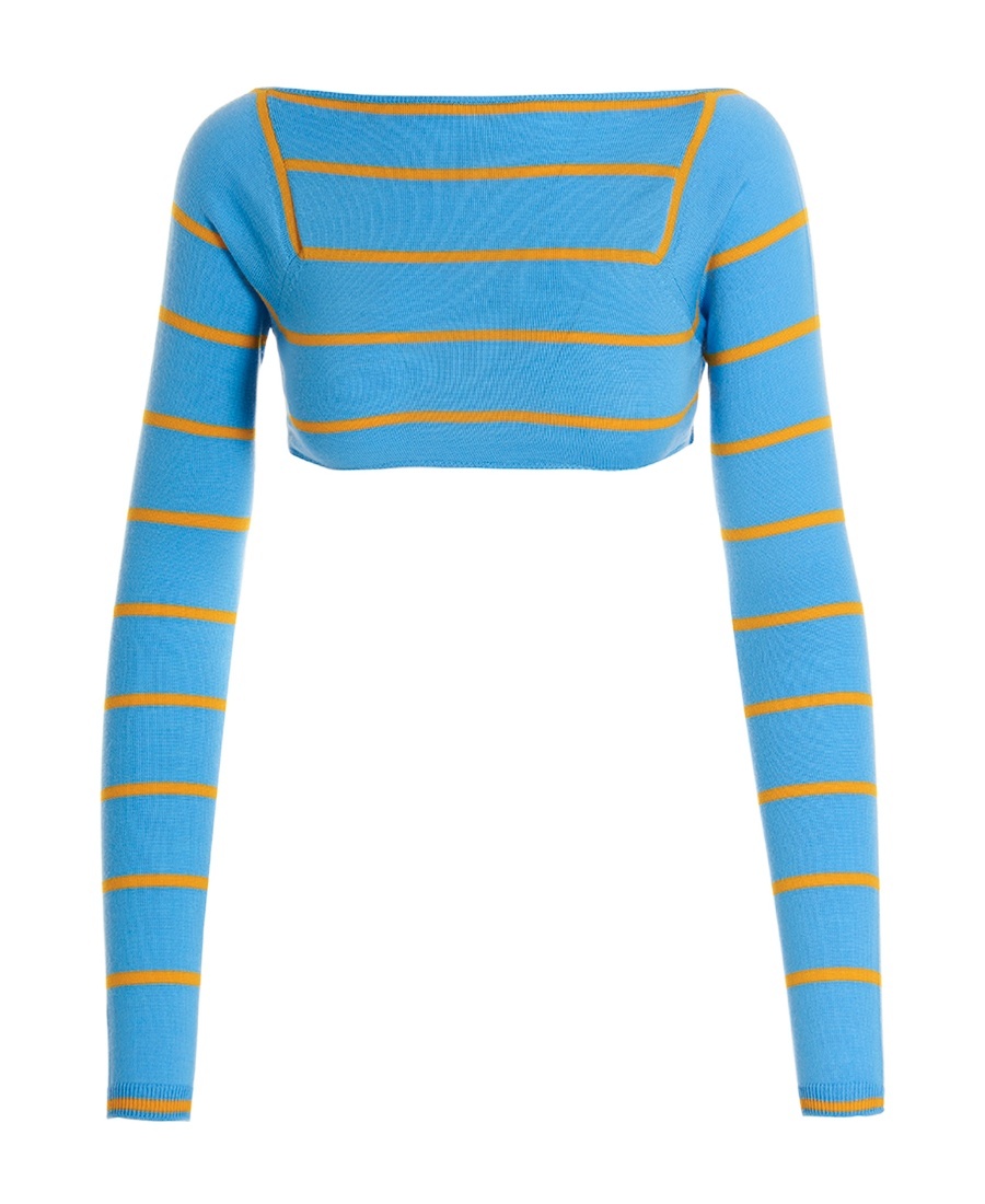 Pucci Long-sleeved Sweater In Blue