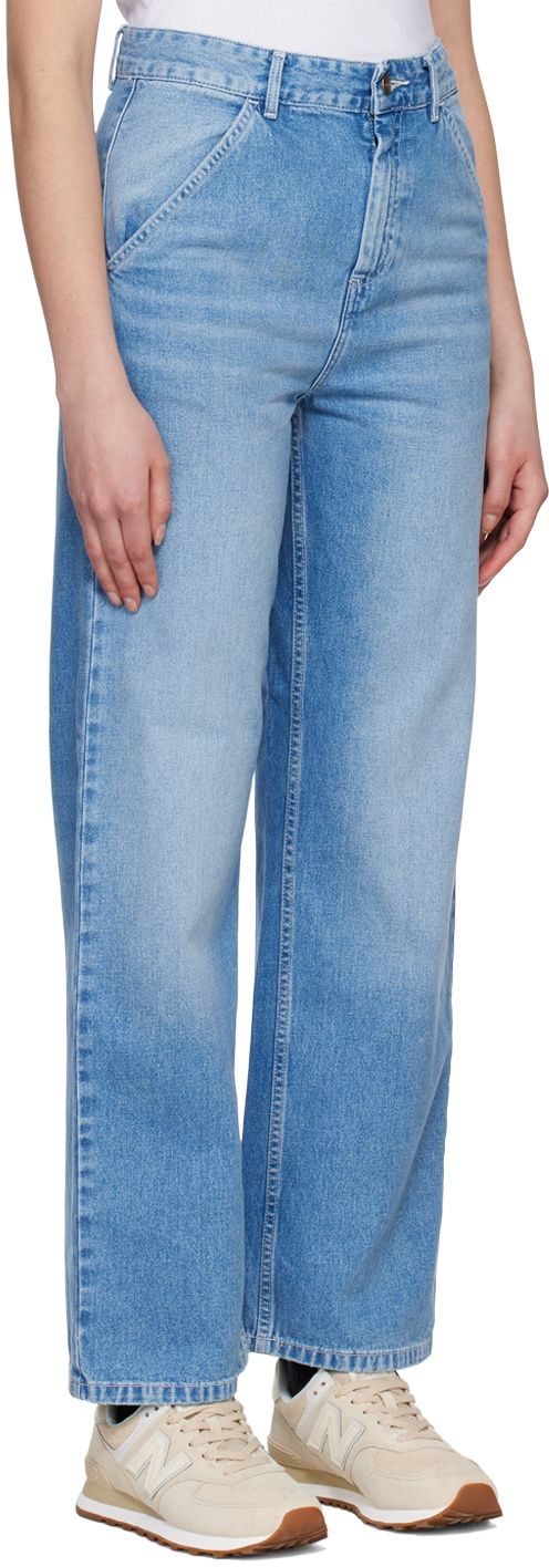 Carhartt Blue Simple Jeans In Blue