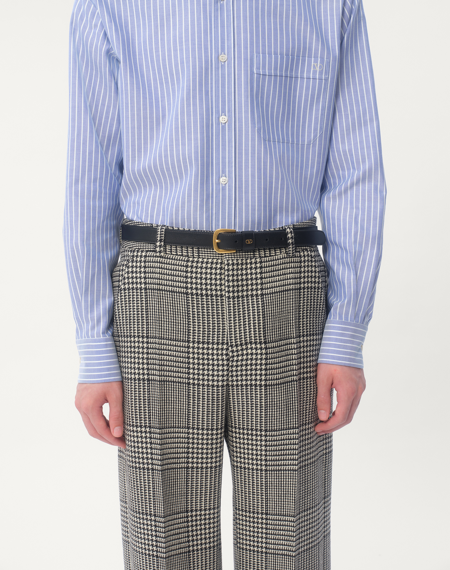 Valentino Logo Belt In Black