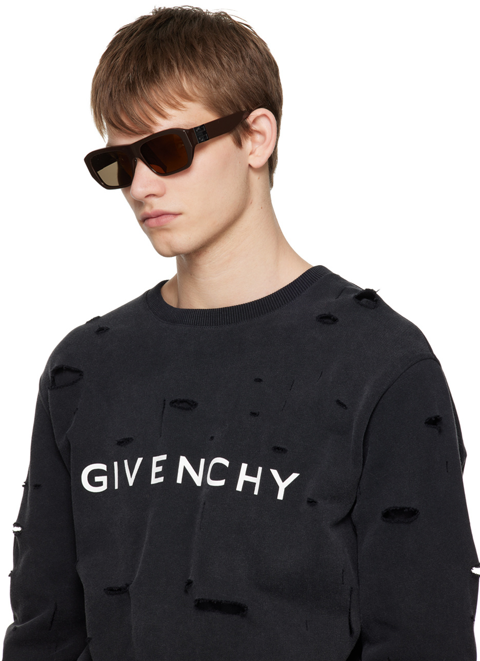 Givenchy Logo Sunglasses In Brown