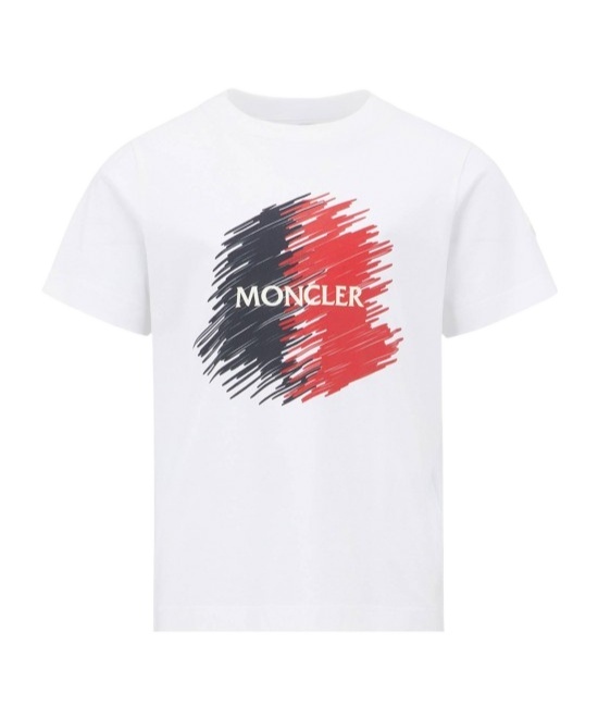 Moncler T-shirt Con Logo In White