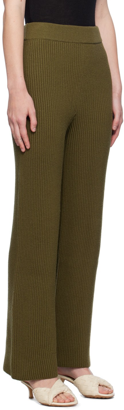 Shop Jil Sander Ribbed Trousers In Green