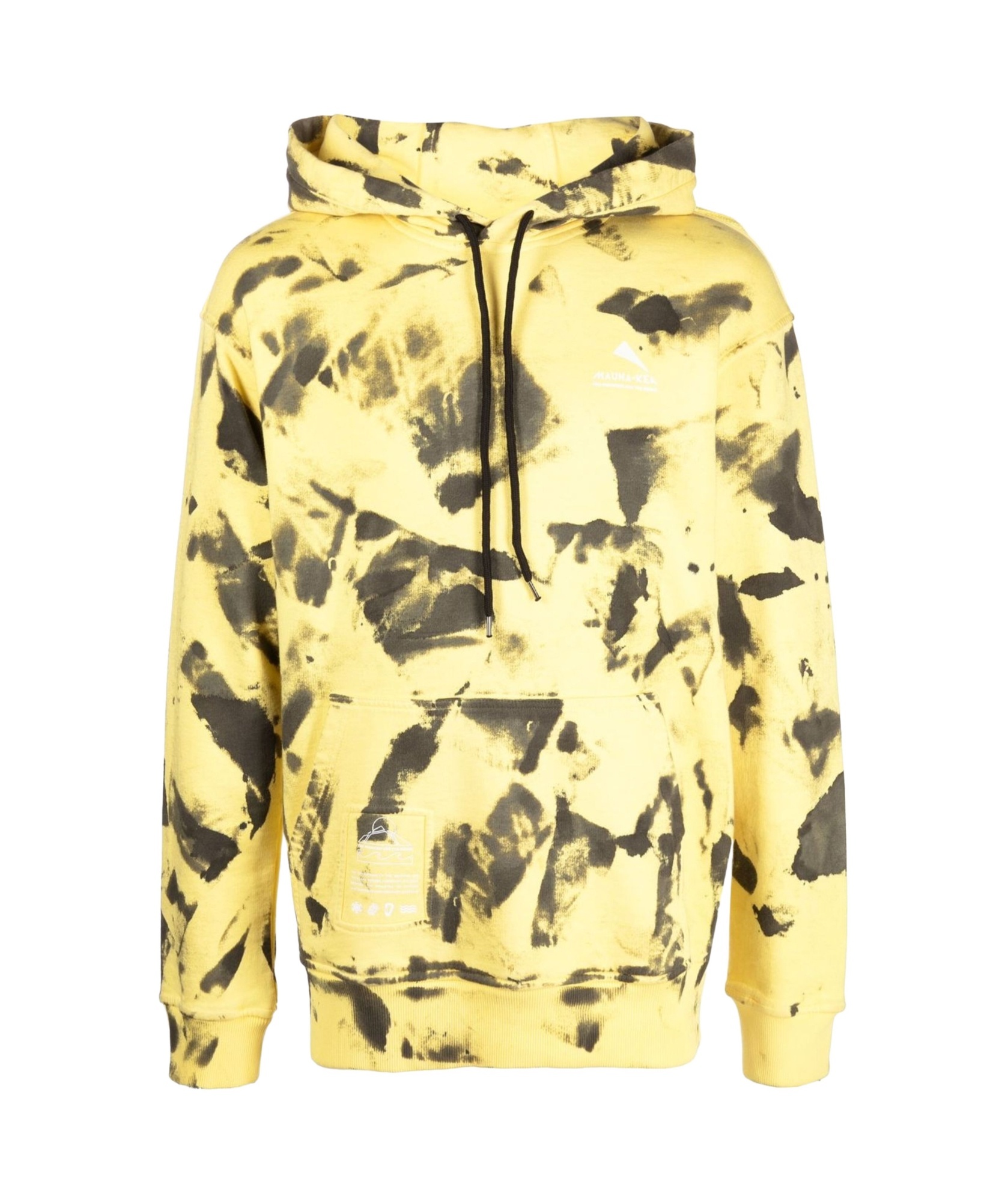 Mauna Kea Abstract-print Drawstring Hoodie In Yellow