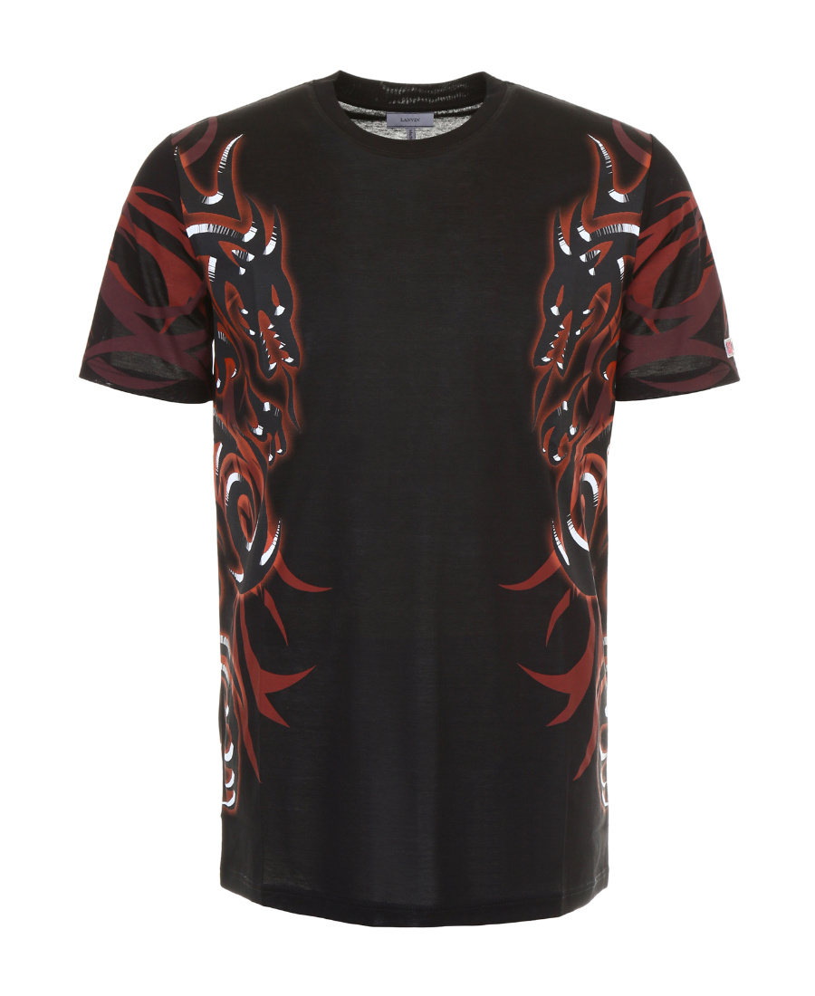 Lanvin Print T-shirt In Black