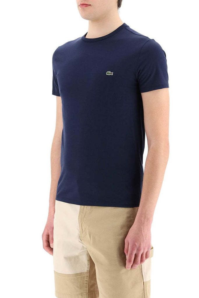 Shop Lacoste Logo T-shirt In Blue