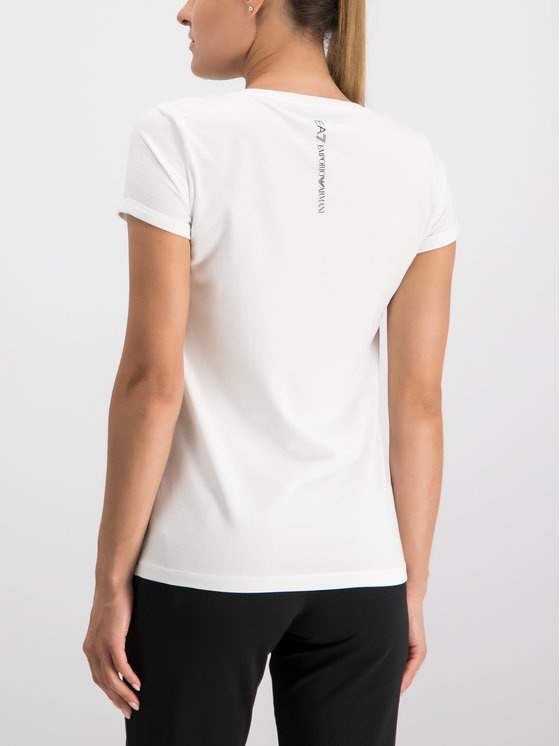 Shop Ea7 Logo Printed T-shirt In White