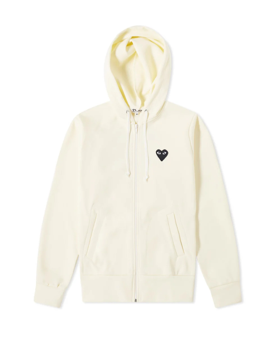 Shop Comme Des Garçons Play Classic Heart-shaped Jacket In White