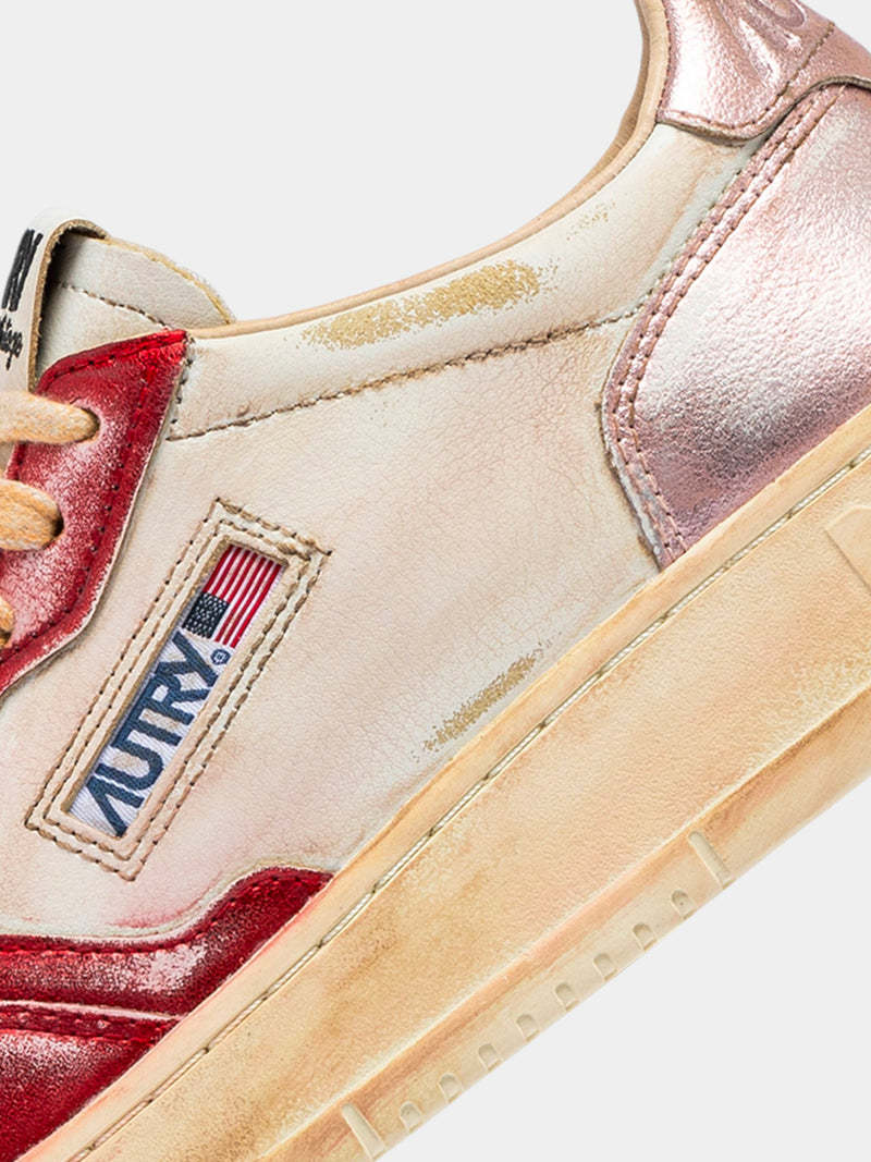 Autry Lace-up Low-cut Skate Shoes In Nude