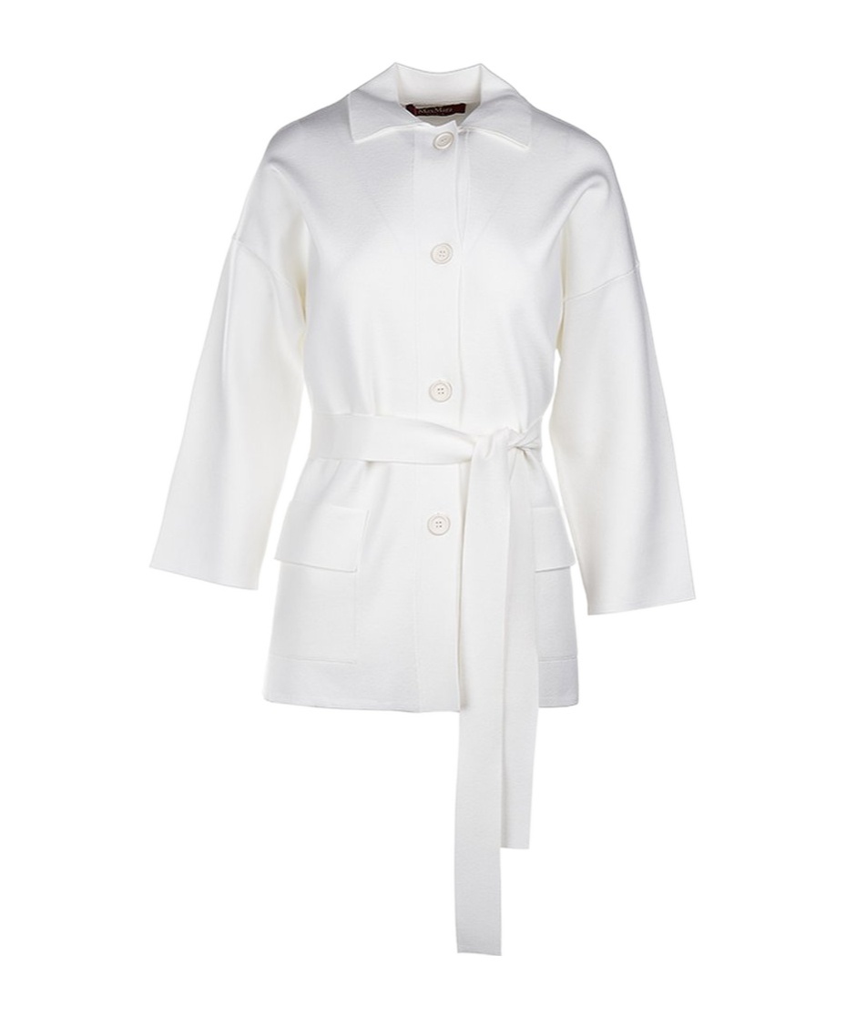 Max Mara Strap-up Casual Jacket In White