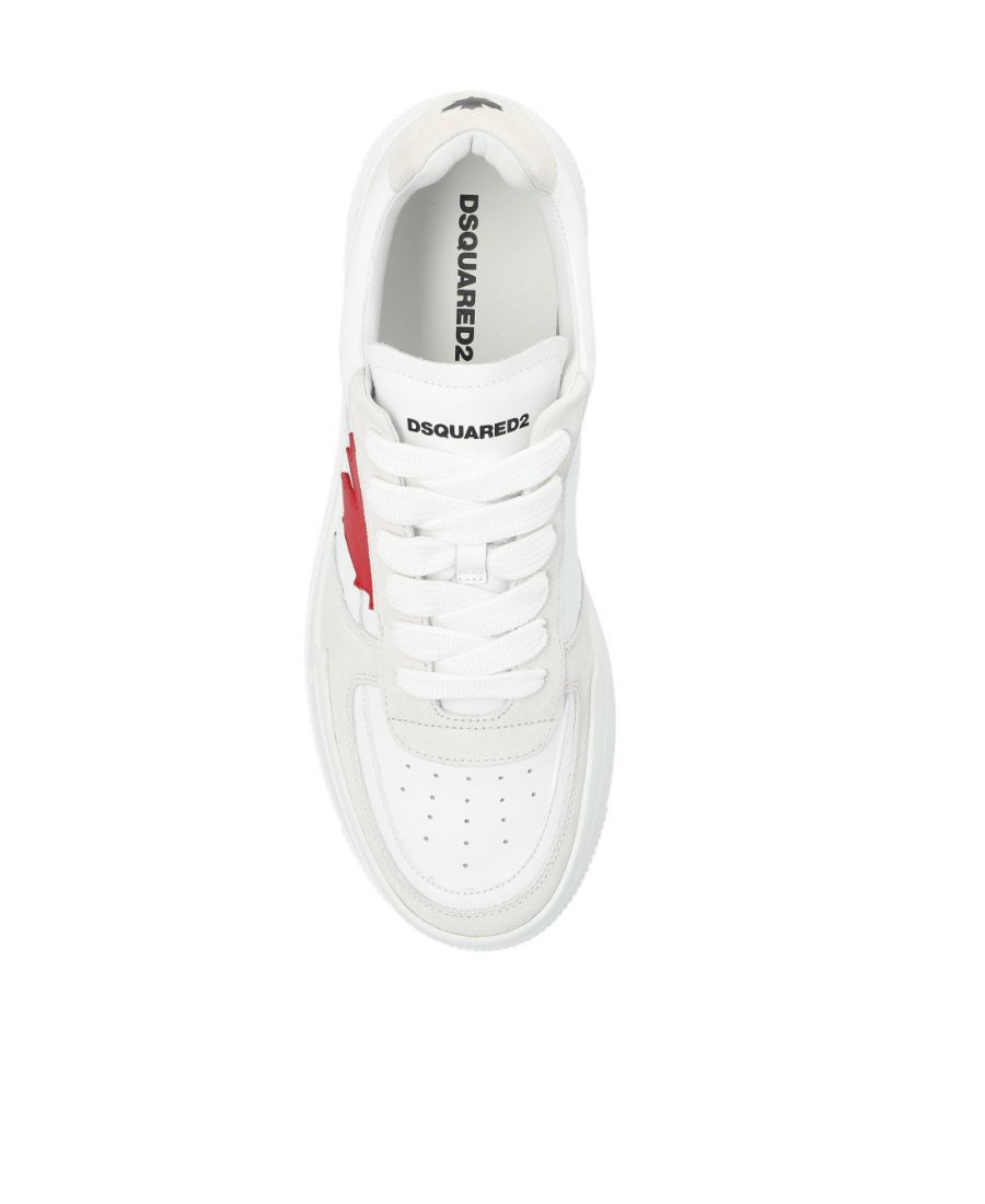 Dsquared2 Logo-patch Lace-up Sneakers In White