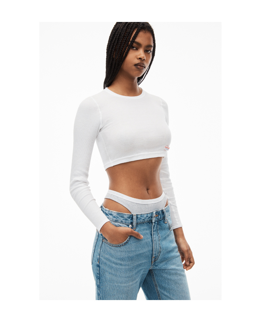Shop Alexander Wang Layered High-rise Straight-leg Jeans In Blue