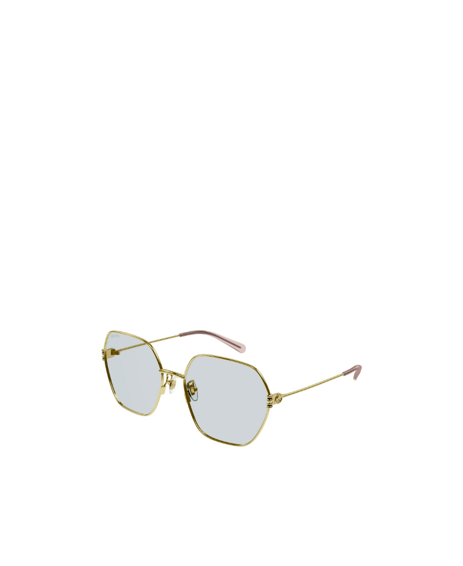 Gucci Geometric-frame Hexagonal Sunglasses In White