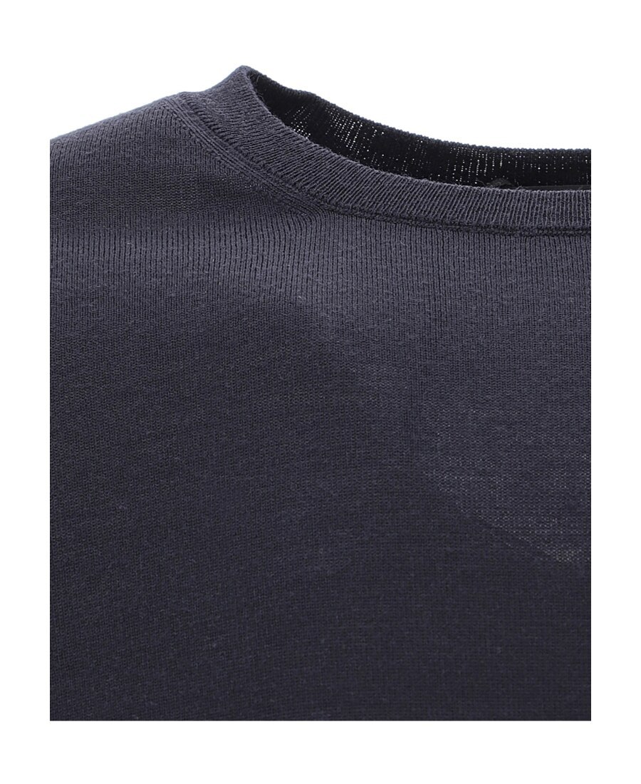 Drumohr Crew-neck Merino Jumper In Black