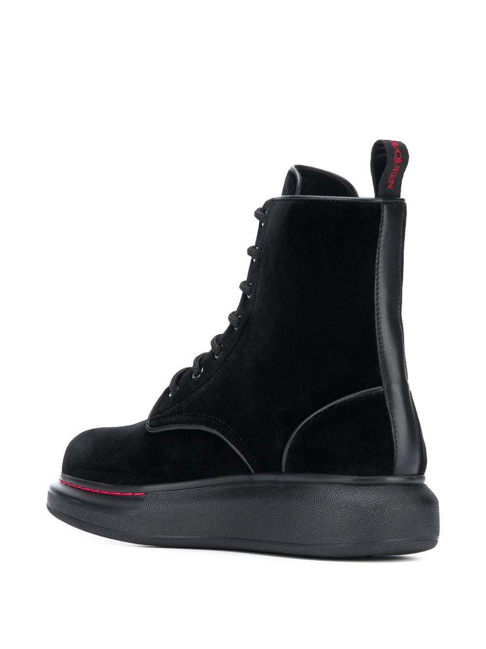 Alexander Mcqueen Oversized Sole Boots In Black