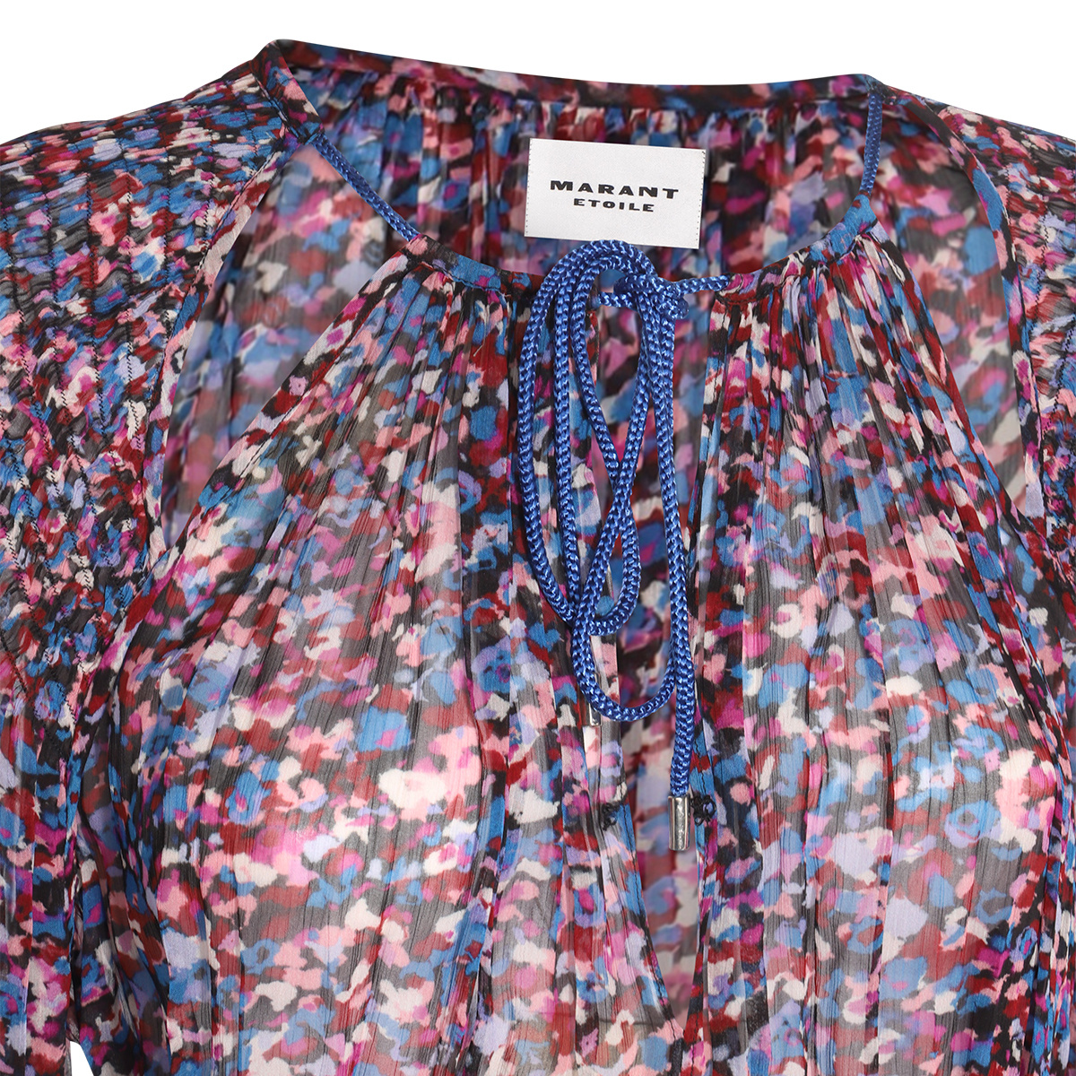Isabel Marant Étoile Multicolored Maxi Tie-neck Dress With Graphic Print All-over In Viscose Woman In Multicolor