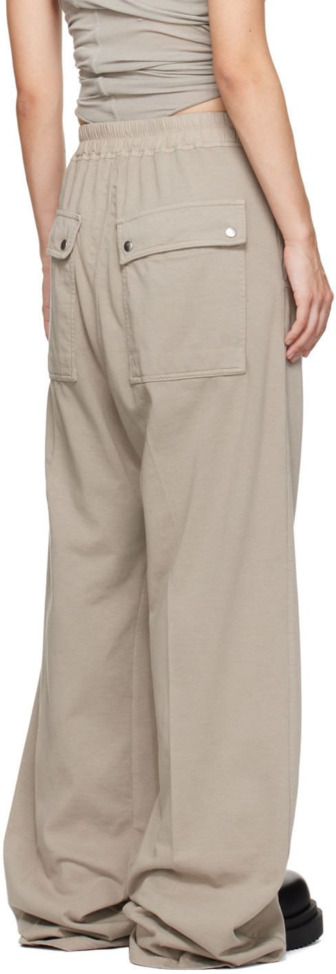 Rick Owens Drkshdw Elastic Waist Casual Pants In Nude