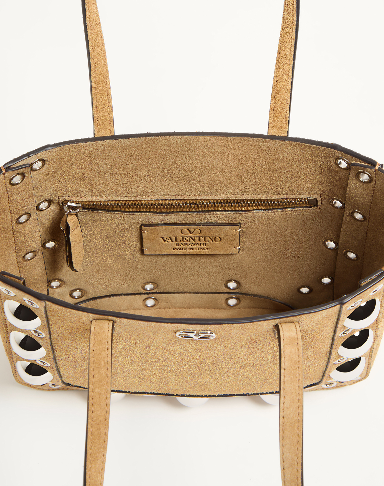 Valentino Mini Suede Bag In Brown