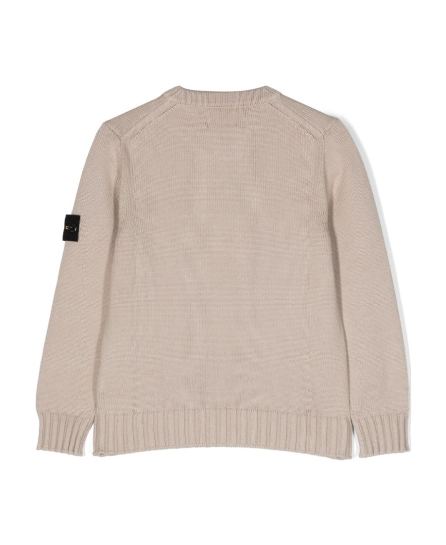 Stone Island Neutral Compass-patch Cotton Sweater In Gray
