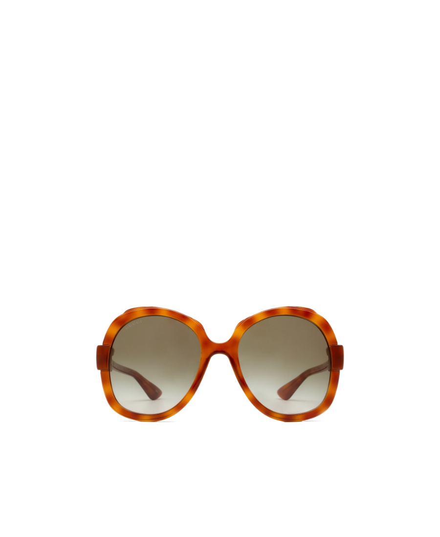 Gucci Tortoiseshell-effect Round-frame Sunglasses In Brown