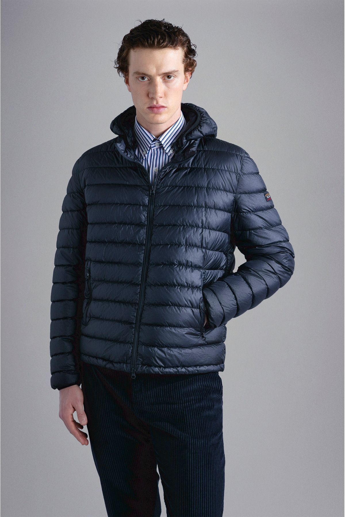 Paul & Shark Long-sleeved Down Jacket In Black