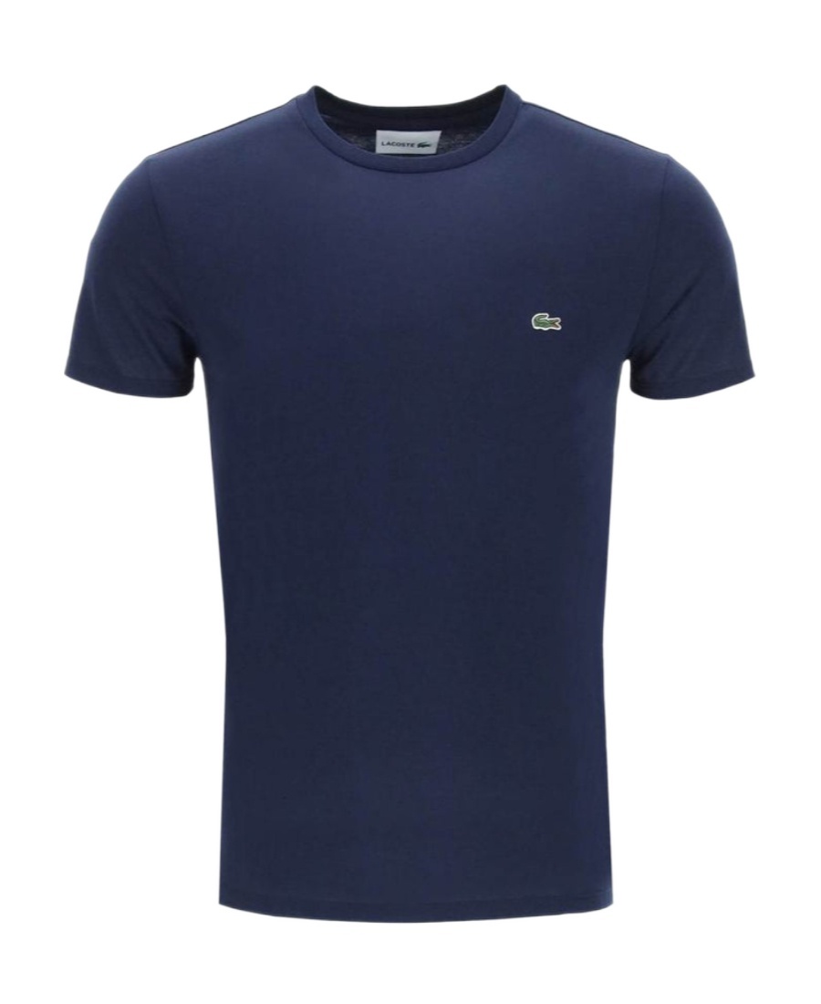 Shop Lacoste Logo T-shirt In Blue